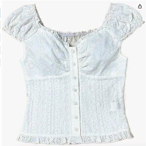 White embroidered blouse